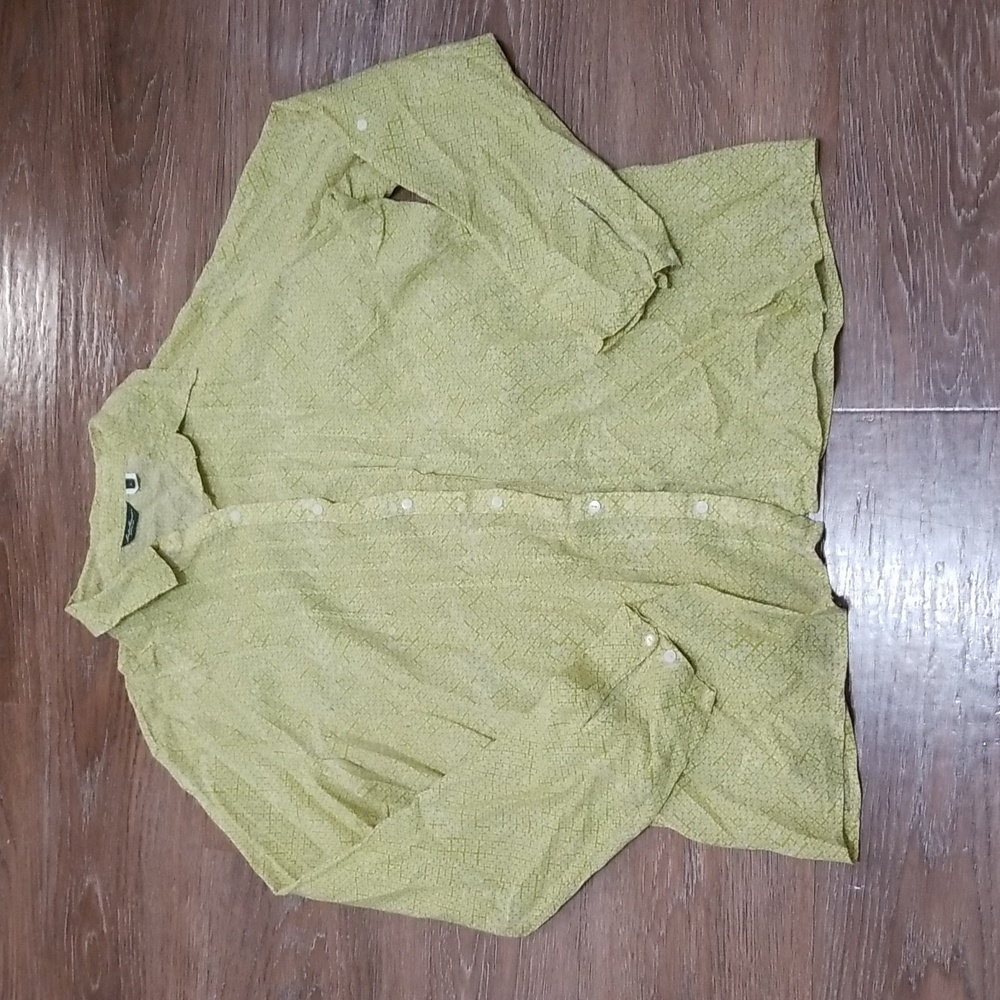 (L) Eddie Bauer 100% Cotton Casual Collared Blouse Lightweight Cottagecore